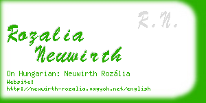rozalia neuwirth business card