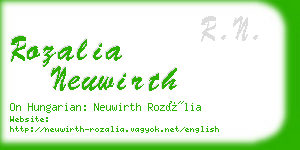 rozalia neuwirth business card